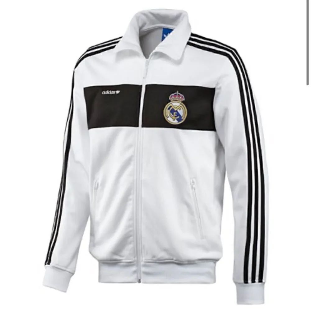 Adidas Real Madrid White Track Jacket Sport Blazer Size M